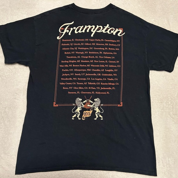 Peter FRAMPTON 2014 Concert Tee Size L - Picture 4 of 5